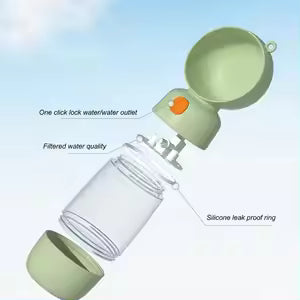 BOTELLA PORTÁTIL 3 EN 1 MULTIFUNCIONAL PARA  MASCOTAS.