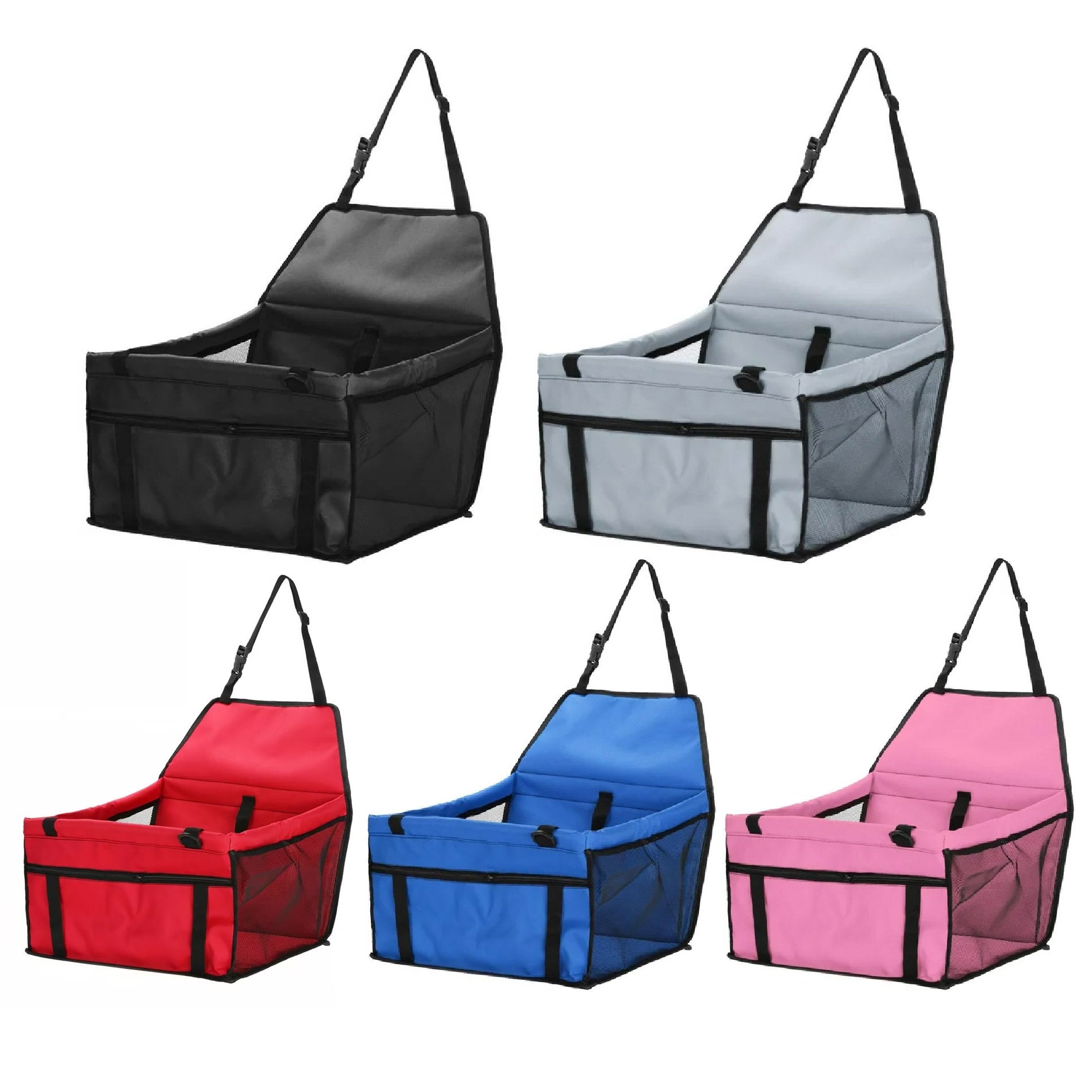 ASIENTO TRANSPORTADOR PERROS PARA CARRO.