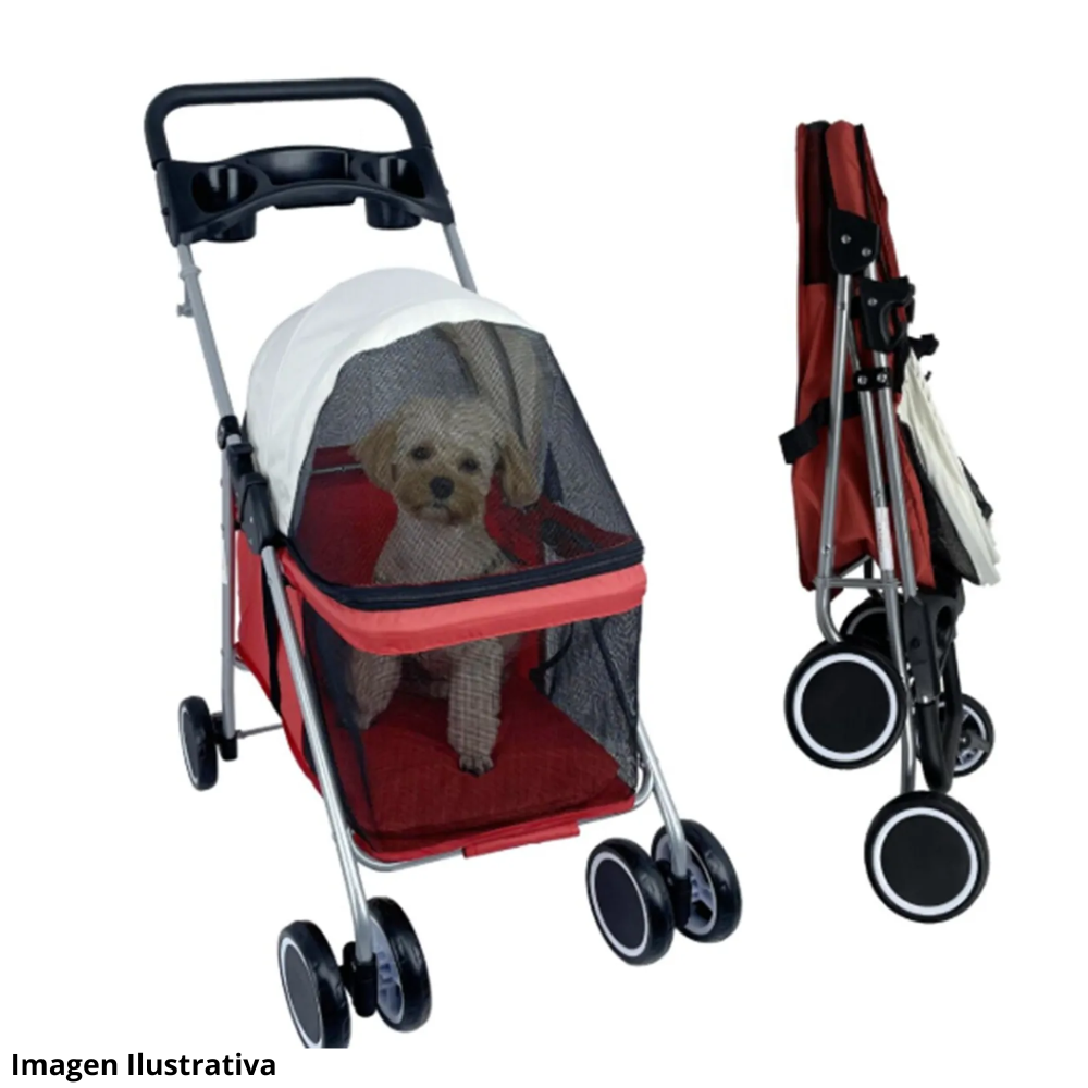 COCHE PLEGABLE PERROS GATOS COMPACTA.