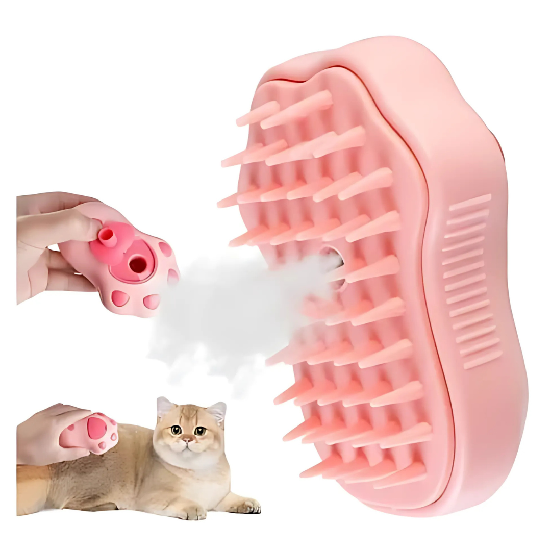 CEPILLO MASCOTAS VAPOR 3EN1 HUELLITA.