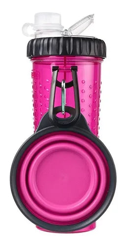 BOTELLA PORTÁTIL 3 EN 1 MULTIFUNCIONAL PARA MASCOTAS.