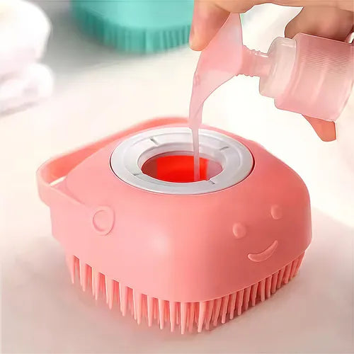 CEPILLO SHAMPOO MASAJEADOR PARA MASCOTAS.